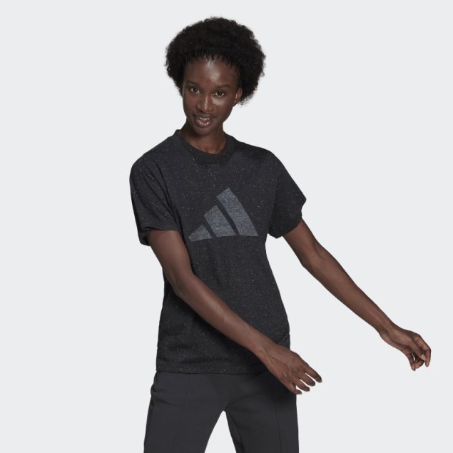 Camiseta Adidas Future Icons Fashion Winners 3.0 Negro Jaspeado
