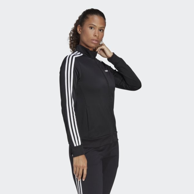 Chaqueta De Chándal Negra Adidas Essentials Tricot