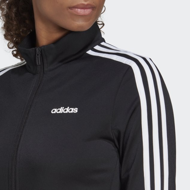 Chaqueta De Chándal Negra Adidas Essentials Tricot