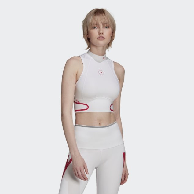 Adidas By Stella Mccartney Truepace Heat.rdy Top Corto De Running Blanco Moda