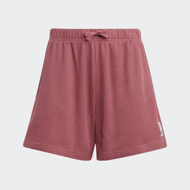 Shorts Holgados De Punto Waffle Rosa Lounge Adidas