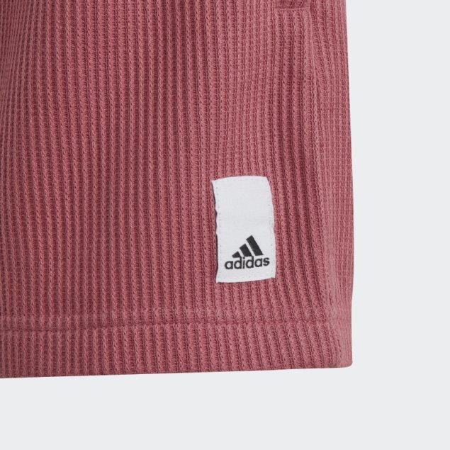 Shorts Holgados De Punto Waffle Rosa Lounge Adidas