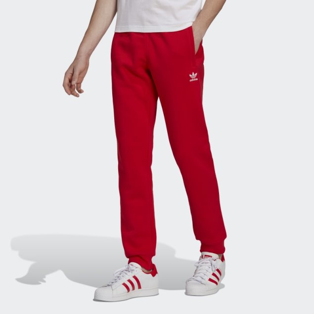 Pantalones Adicolor Essentials Trefoil Rojo Adidas