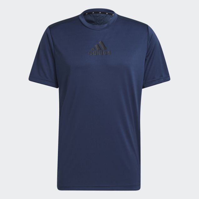 Camiseta Deportiva De 3 Rayas Azul Marino Diseñada Para Mover Adidas