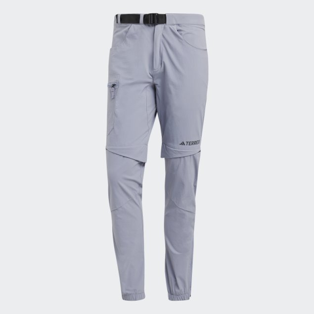 Pantalón De Chándal Adidas Terrex Utilitas Hiking Zip-off Plateado Violeta