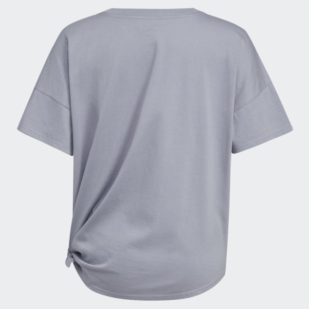 Camiseta Holgada Con Lazo En El Frente Adidas Violeta Plateada