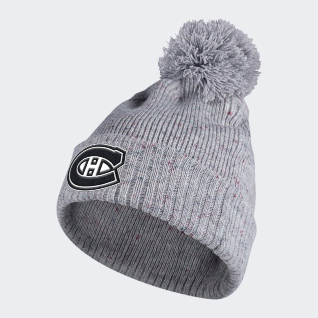 Canadiens Speckle Cuffed Pom Gorro Gris Adidas
