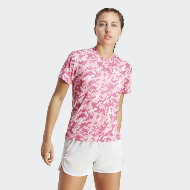 Camiseta De Running Own The Run Camo Adidas Rosa