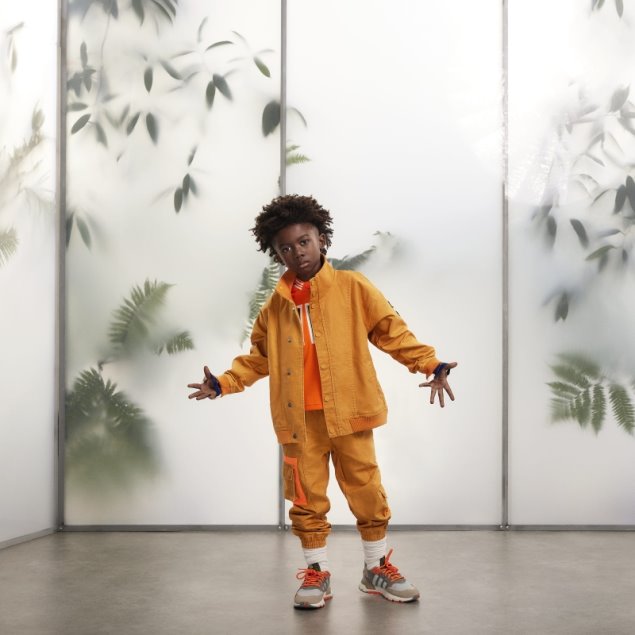 Joggers De Lona Naranja Adidas