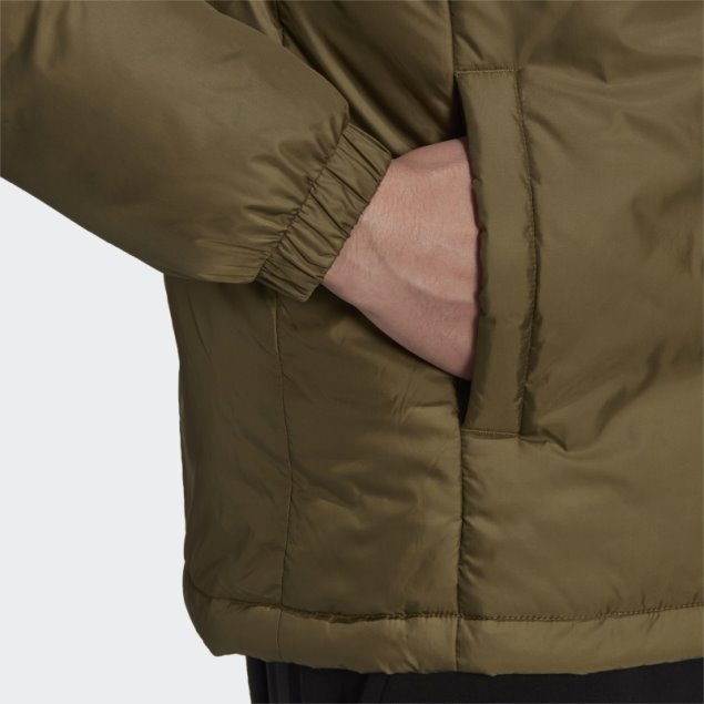 Chaqueta Con Capucha Adidas Essentials Insulada Verde Oliva