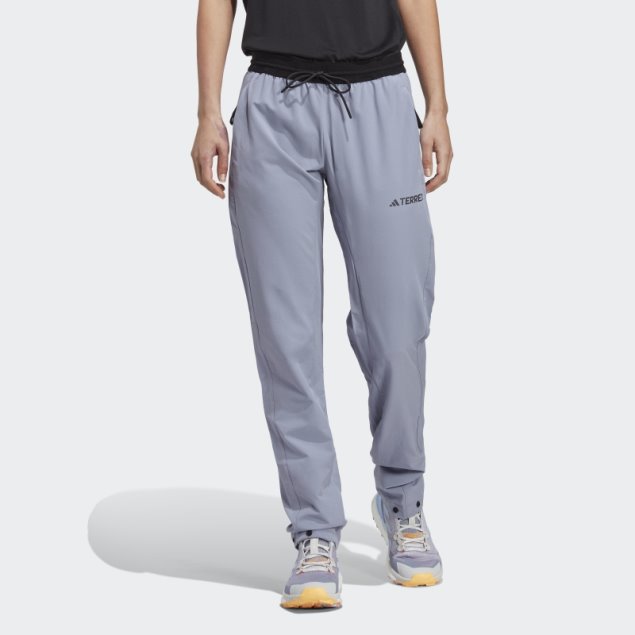 Pantalón De Chándal De Senderismo Adidas Terrex Liteflex Plateado Violeta