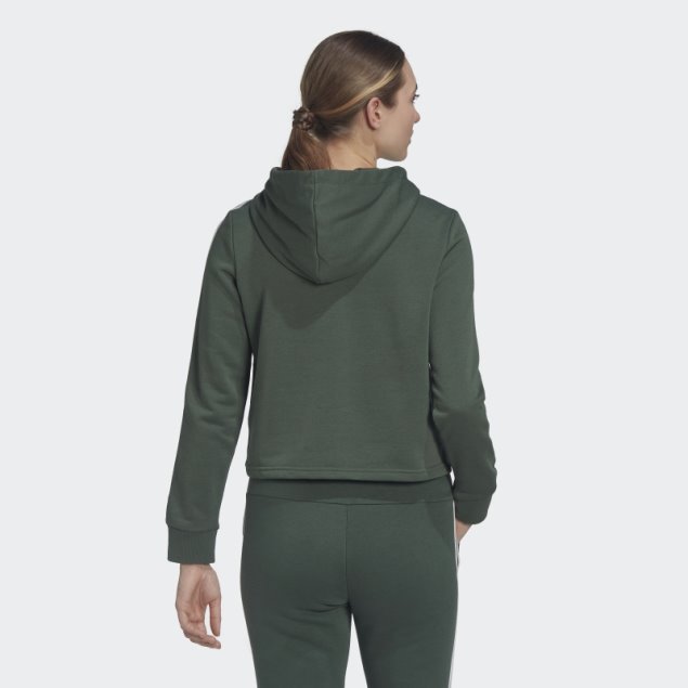 Sudadera Con Capucha Verde óxido Adidas Essentials 3 Rayas