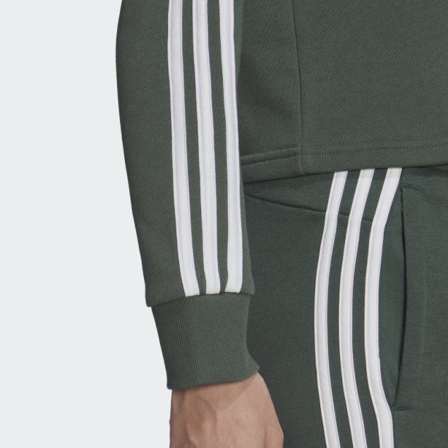 Sudadera Con Capucha Verde óxido Adidas Essentials 3 Rayas