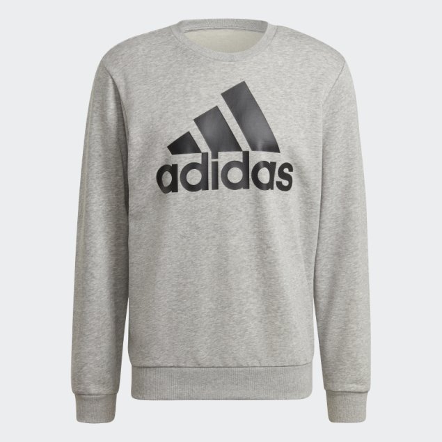 Sudadera Con Logo Grande Essentials Adidas Gris Medio