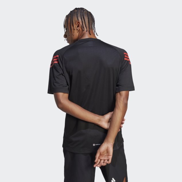 Camiseta De Entrenamiento Con 3 Rayas De Iconos De Tren Adidas Negro