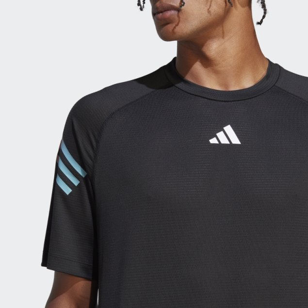 Camiseta De Entrenamiento Con 3 Rayas De Iconos De Tren Adidas Negro