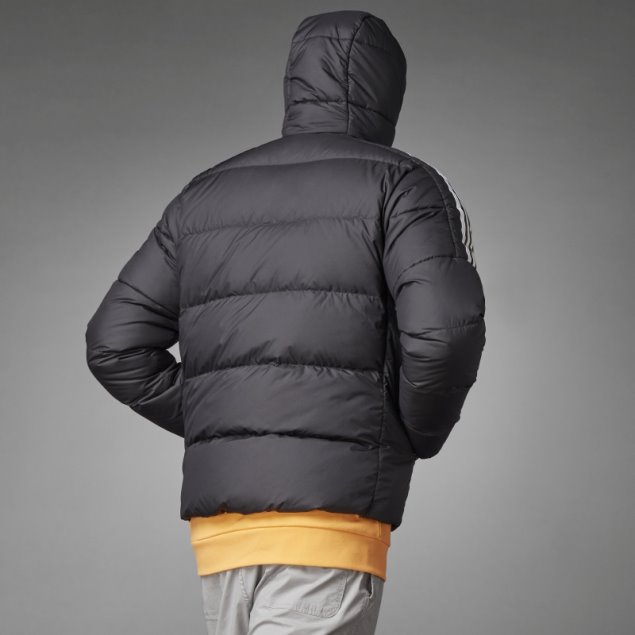 Chaqueta Con Capucha De Plumón De Peso Medio Esencial Negra Adidas