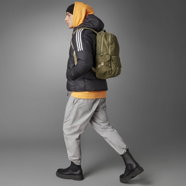 Chaqueta Con Capucha De Plumón De Peso Medio Esencial Negra Adidas