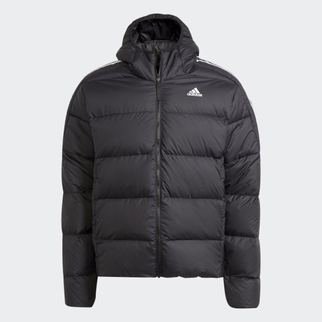 Chaqueta Con Capucha De Plumón De Peso Medio Esencial Negra Adidas