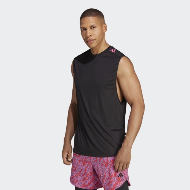 Playera Sin Mangas Hiit Diseñada Para Entrenar Pro Series Comisariada Por Cody Rigsby Negro Adidas