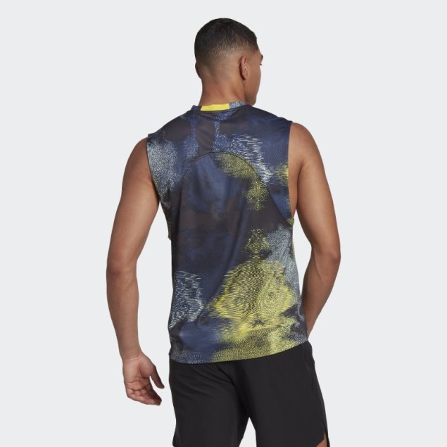 Adidas Hiit Allover Print Camiseta De Entrenamiento Amarillo