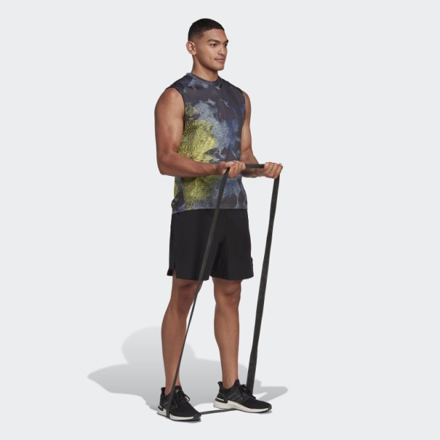 Adidas Hiit Allover Print Camiseta De Entrenamiento Amarillo