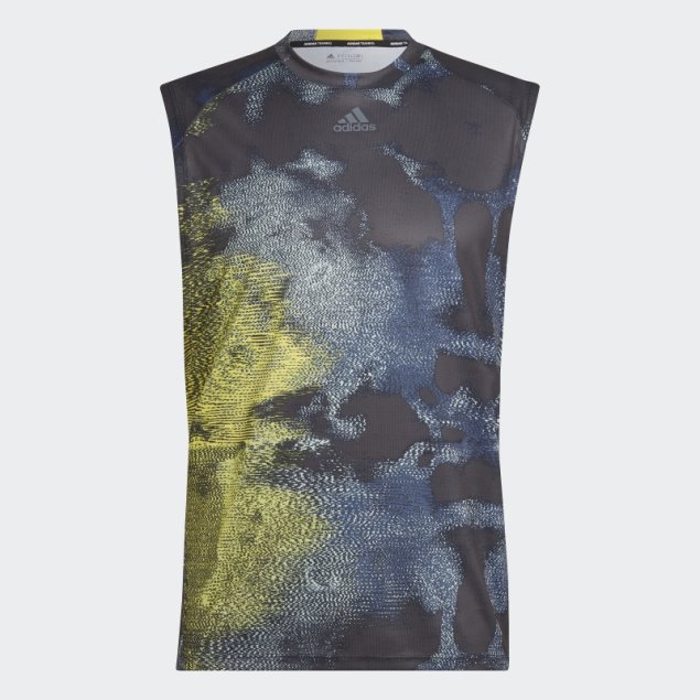 Adidas Hiit Allover Print Camiseta De Entrenamiento Amarillo