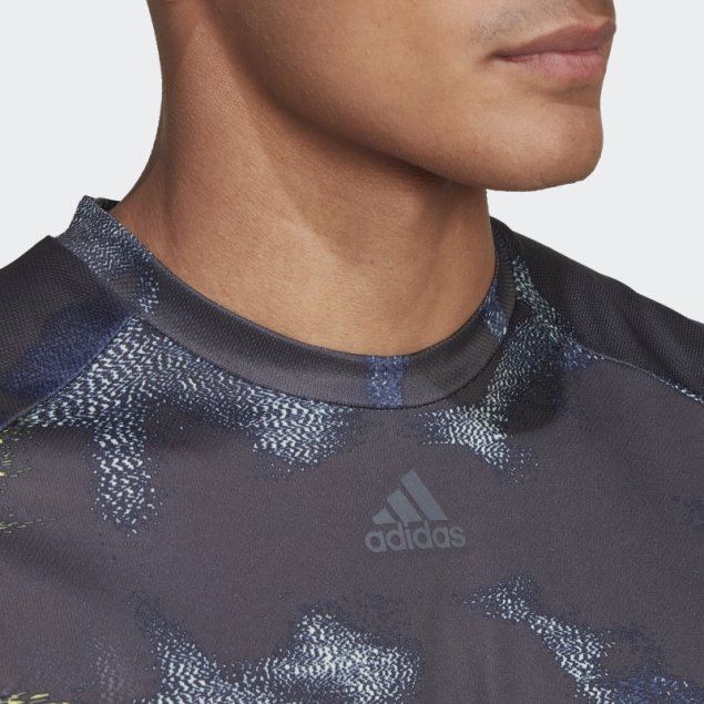 Adidas Hiit Allover Print Camiseta De Entrenamiento Amarillo