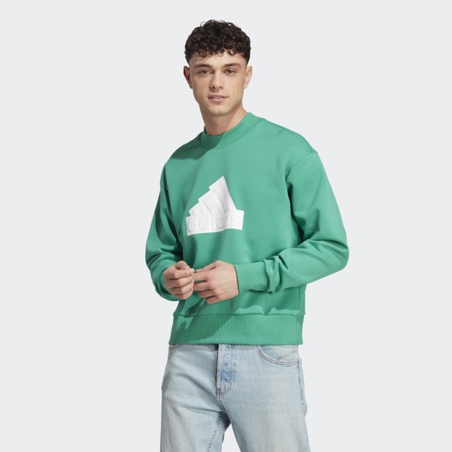 Adidas Future Icons Badge Of Sport Crew Sudadera Corte Verde