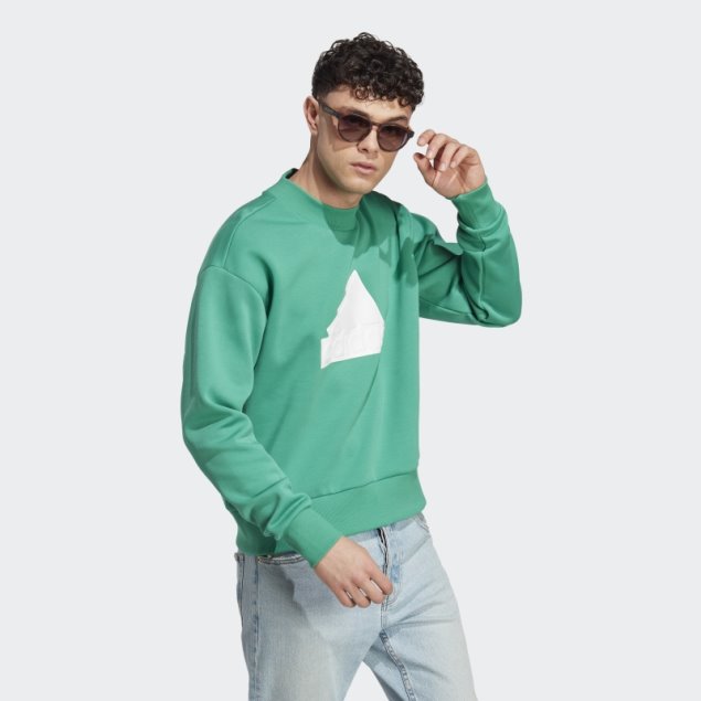 Adidas Future Icons Badge Of Sport Crew Sudadera Corte Verde