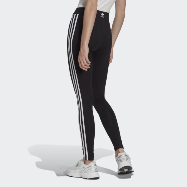 Leggings Negros Adidas Adicolor Classics Con 3 Rayas