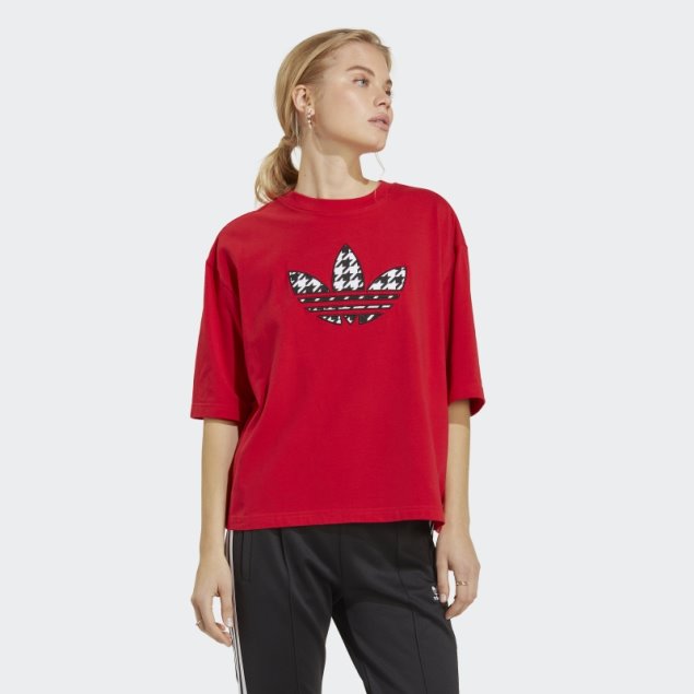 Camiseta Adidas Scarlet Originals Con Relleno De Trébol De Pata De Gallo