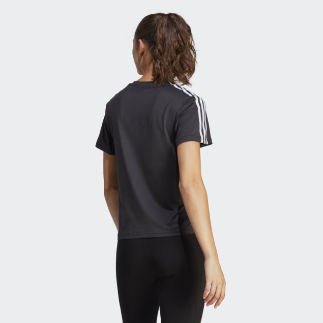 Camiseta Aeroready Train Essentials 3 Rayas Adidas Negro