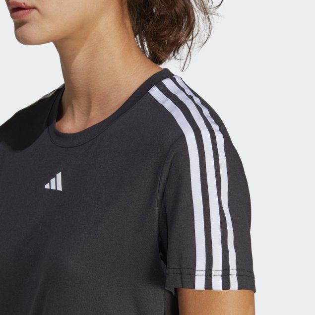 Camiseta Aeroready Train Essentials 3 Rayas Adidas Negro