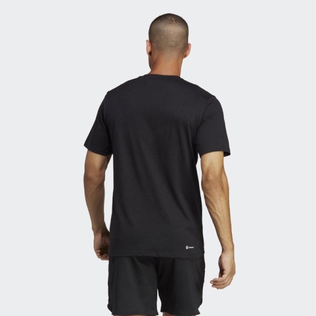 Camiseta De Entrenamiento Con Logo De Temporada Adidas Train Essentials En Negro