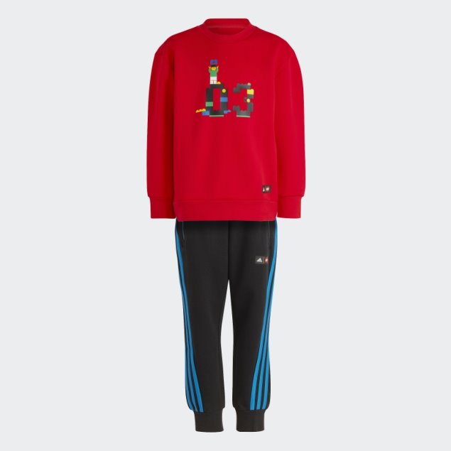 Conjunto Rojo De Sudadera Y Pantalón Adidas X Classic Lego Crew