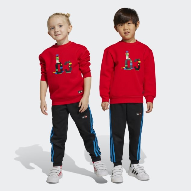 Conjunto Rojo De Sudadera Y Pantalón De Adidas X Classic Lego Crew