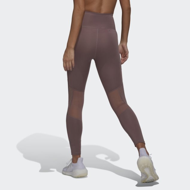 Leggings Morados De Malla 7/8 Con Cintura Alta De Circuito De Adidas