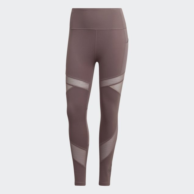 Leggings Morados De Malla 7/8 Con Cintura Alta De Circuito De Adidas