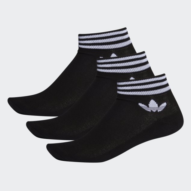 Calcetines Tobilleros Trefoil 3 Pares Negros Adidas