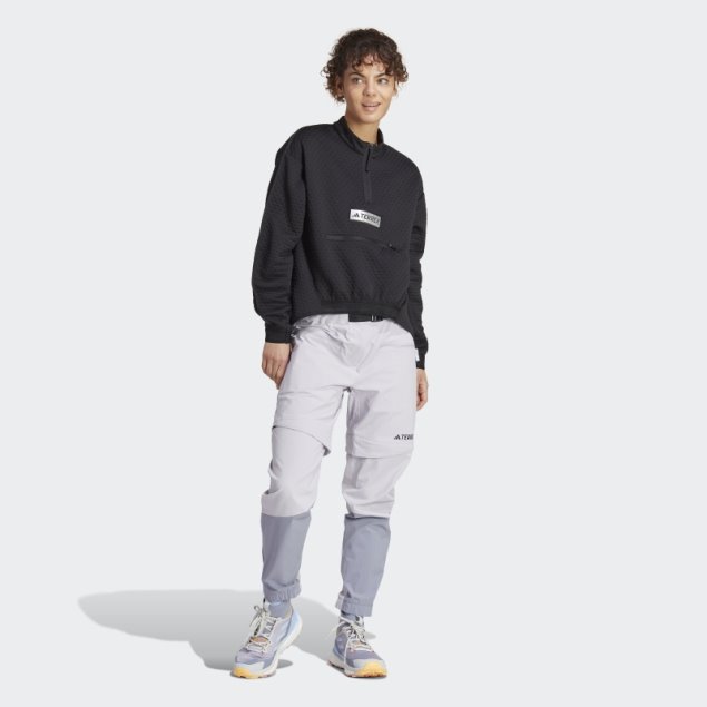 Adidas Terrex Utilitas Chaqueta Polar Con Media Cremallera Negro