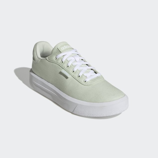 Zapatillas Cln Plataforma Corte Verde Adidas