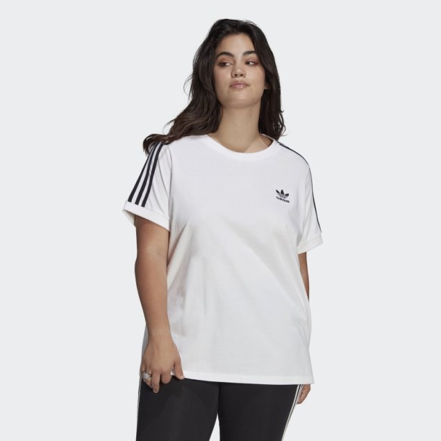 Camiseta Adicolor Classics 3 Rayas (tallas Grandes) Adidas Blanco