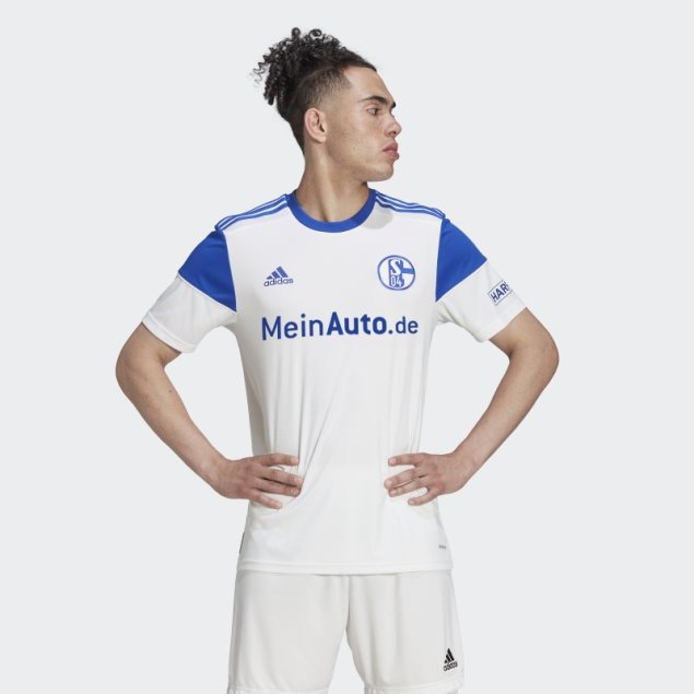 Camiseta Blanca Fc Schalke 04 22/23 Segunda Equipación Adidas