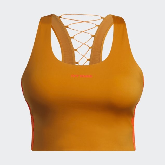 Sujetador Con Cordones En La Espalda Naranja Focus (talla Grande) Adidas