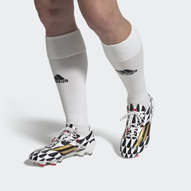 Blanco Adidas F50 Adizero Iv Botas De Tierra Firme