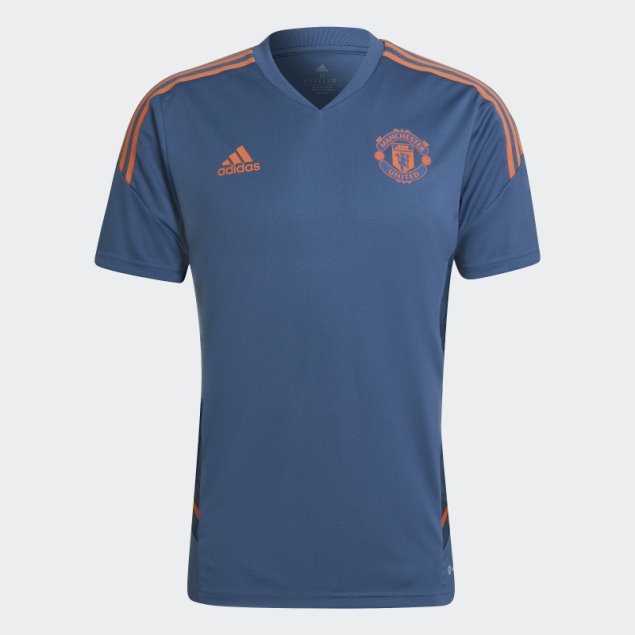 Camiseta De Entrenamiento Manchester United Condivo 22 Azul Adidas