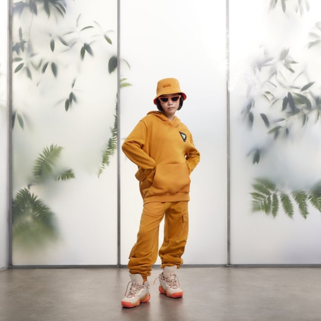 Sudadera Con Capucha Naranja Adidas