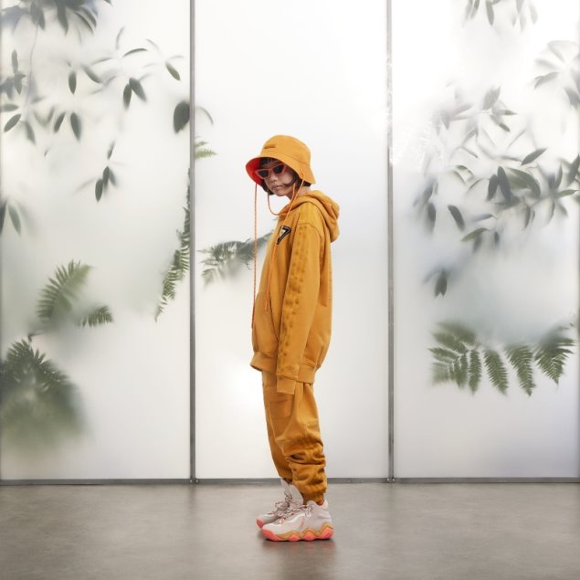 Sudadera Con Capucha Naranja Adidas