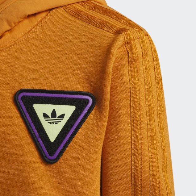 Sudadera Con Capucha Naranja Adidas